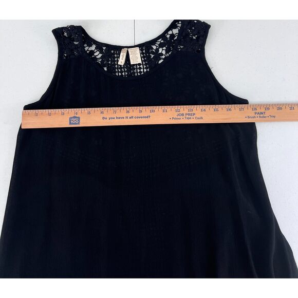 Japna Women's Black Crochet Open Back Sleeveless Boho Tunic Top Blouse Size S - Picture 6 of 10